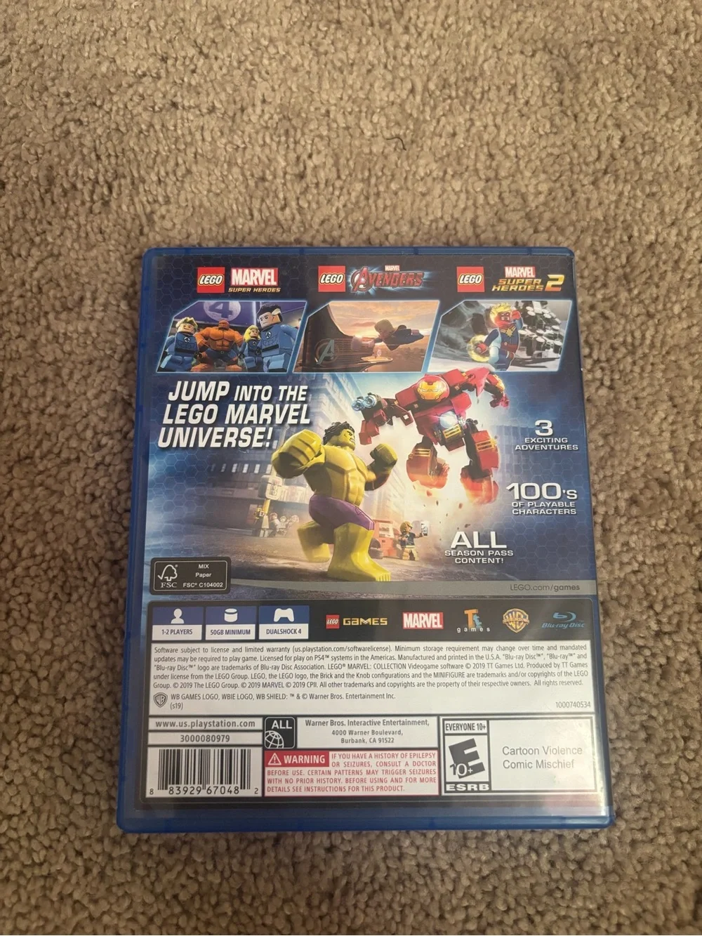 Sony PS4 LEGO Marvel Collection - Blue Case